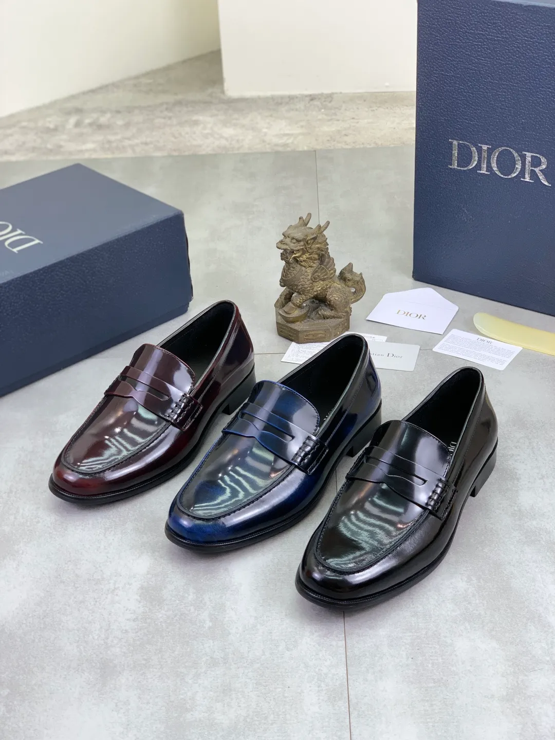 Men's men's shoes 💰P560 new style 💰high version 💎💎💎Dior original version! Top Italian purchasing agent! Men's business casual leather shoes, original imported open-edge beaded calfskin upper, ultimate texture, gentlemanly style, imported water-dyed cowhide inside, top-quality original Italian rubber outsole, first-class workmanship, top quality! Size: 39-44 (45 customized) 3️⃣ colors available